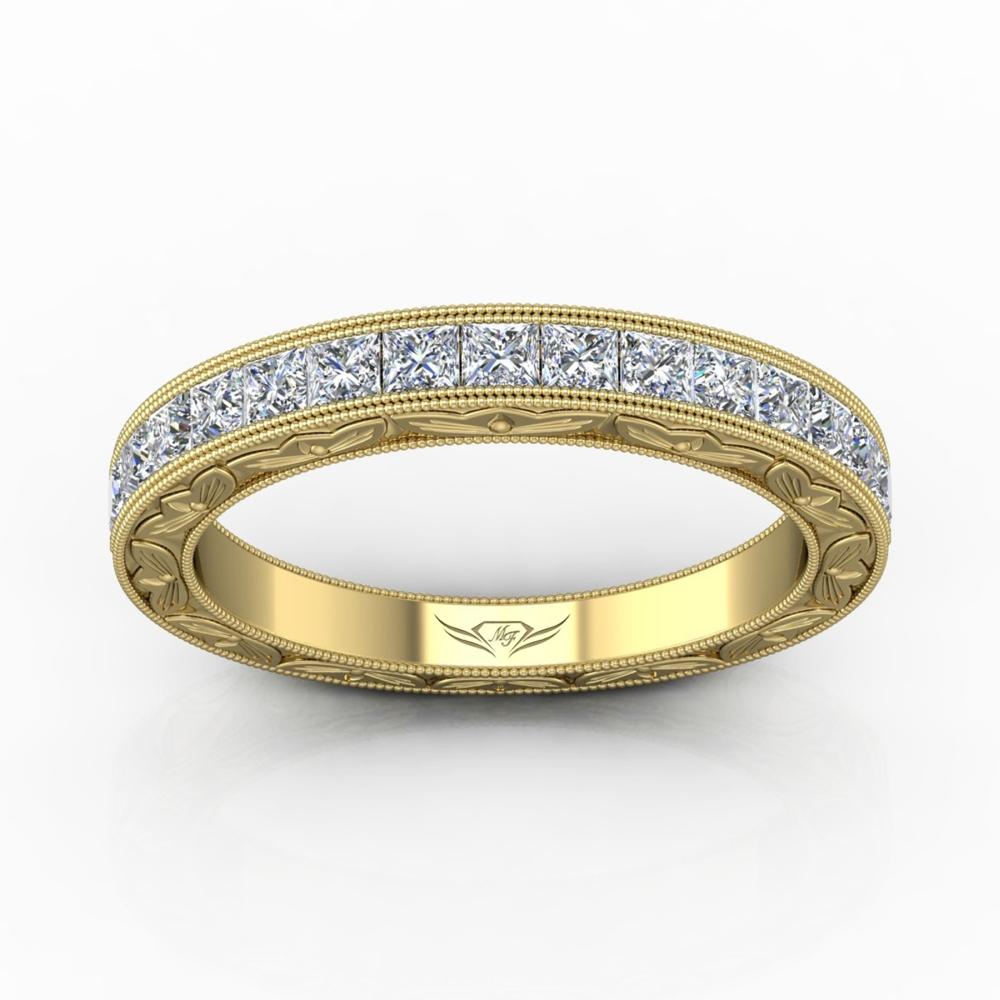 Vincents Fine Jewelry | Martin Flyer | Channel Hand Engraved Matching Wedding Band