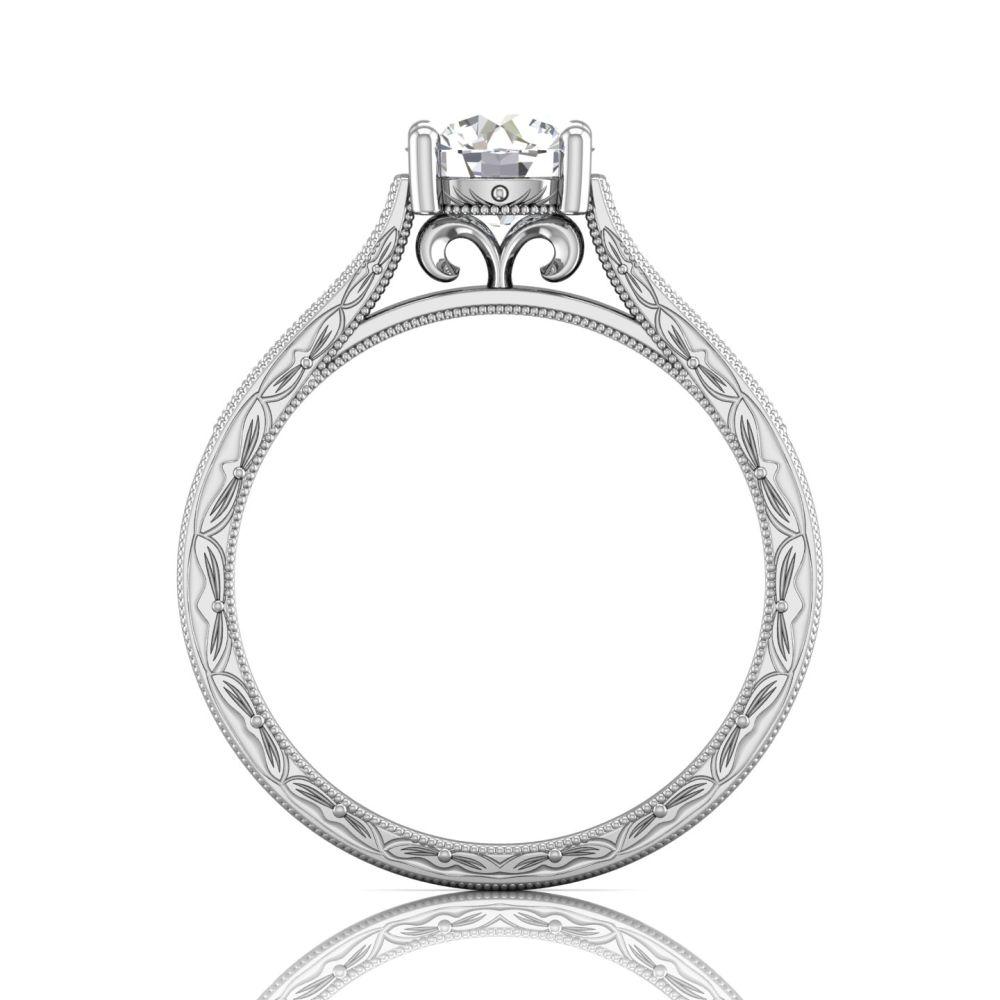 Vincents Fine Jewelry | Martin Flyer | Channel Hand Engraved Engagement Ring