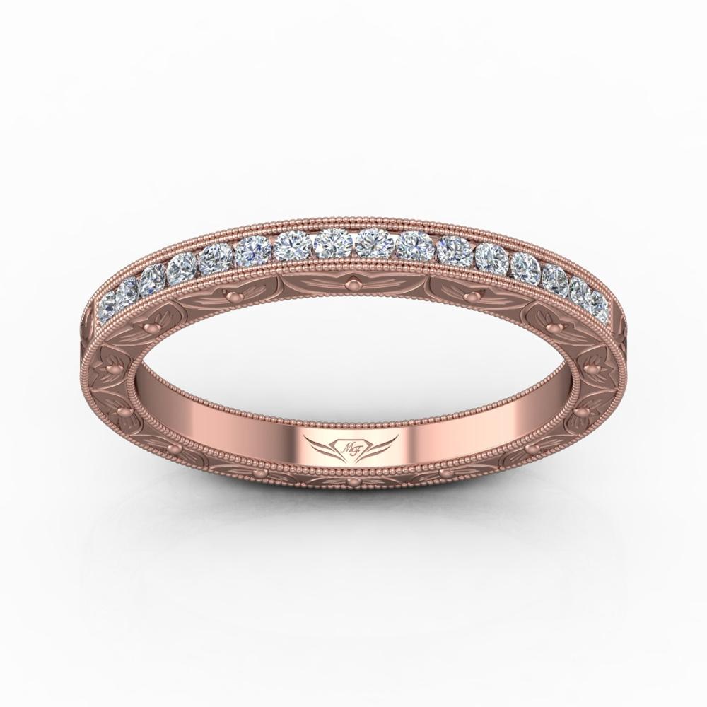 Vincents Fine Jewelry | Martin Flyer | Channel Hand Engraved Matching Wedding Band