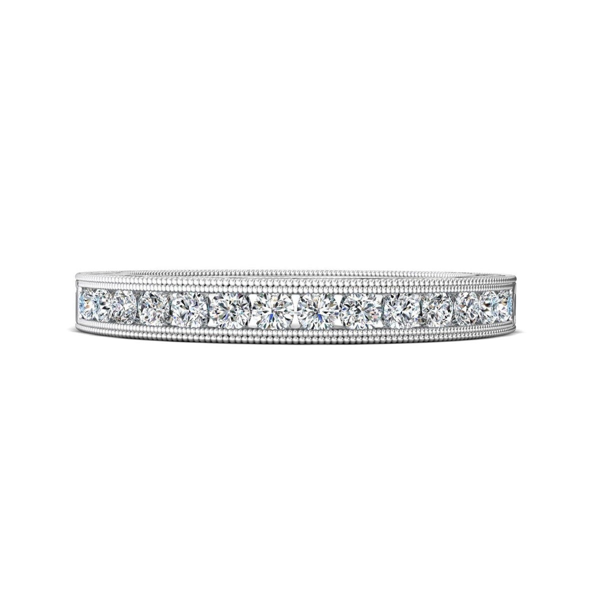 Vincents Fine Jewelry | Martin Flyer | Channel Hand Engraved Matching Wedding Band