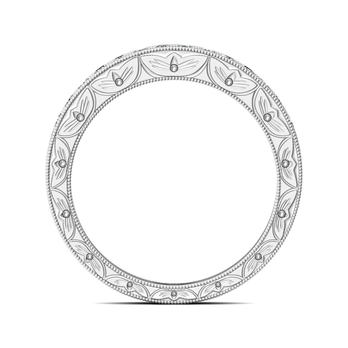 Vincents Fine Jewelry | Martin Flyer | Channel Hand Engraved Matching Wedding Band