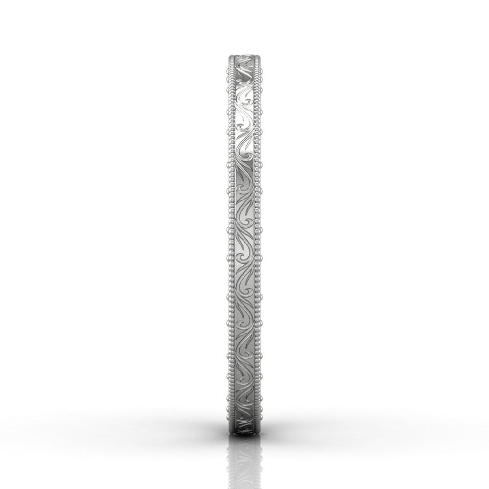 Vincents Fine Jewelry | Martin Flyer | Solitaire Hand Engraved Matching Wedding Band