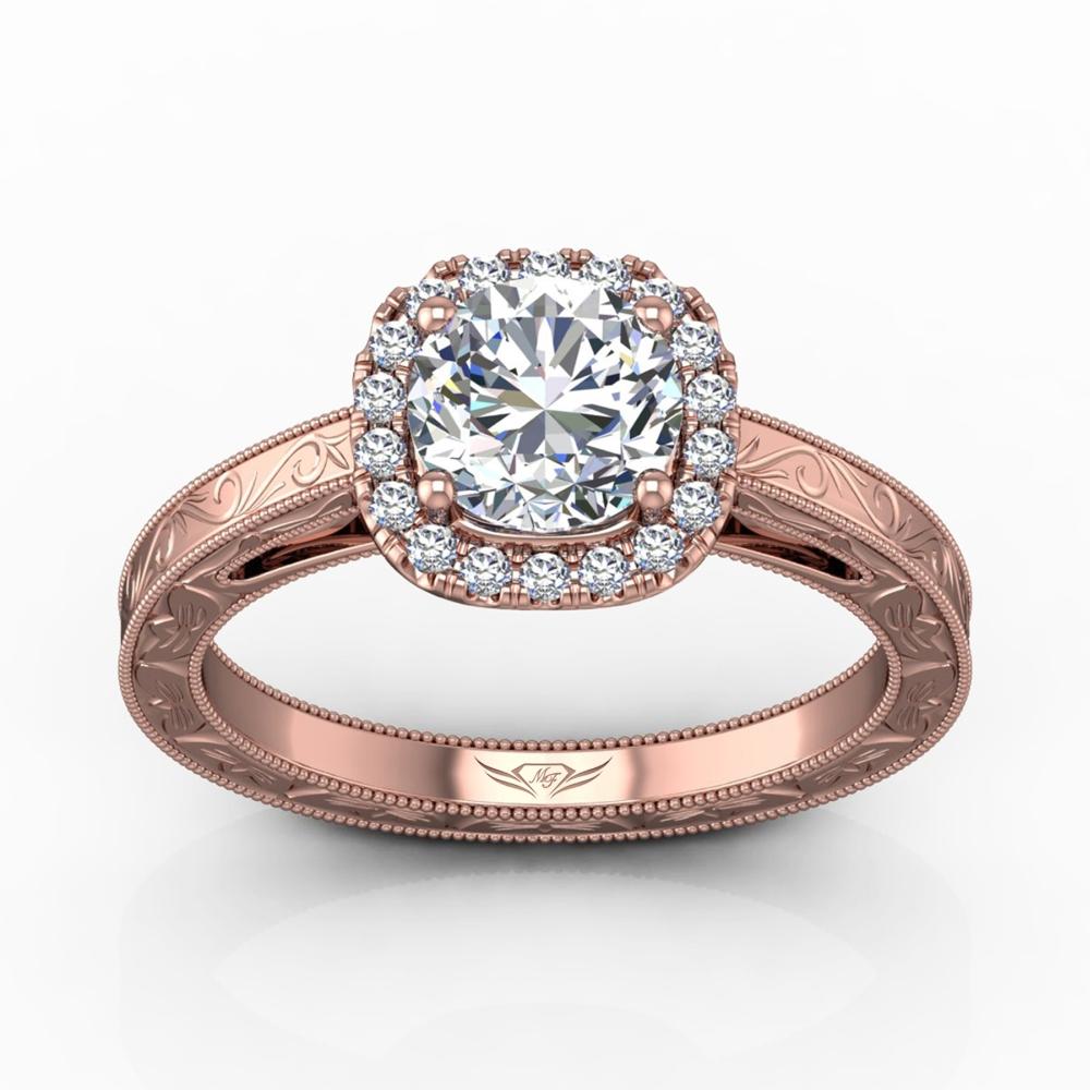 Vincents Fine Jewelry | Martin Flyer | Solitaire Hand Engraved Engagement Ring
