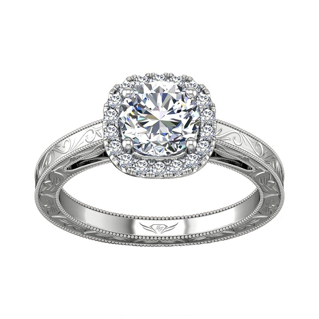 Vincents Fine Jewelry | Martin Flyer | Solitaire Hand Engraved Engagement Ring