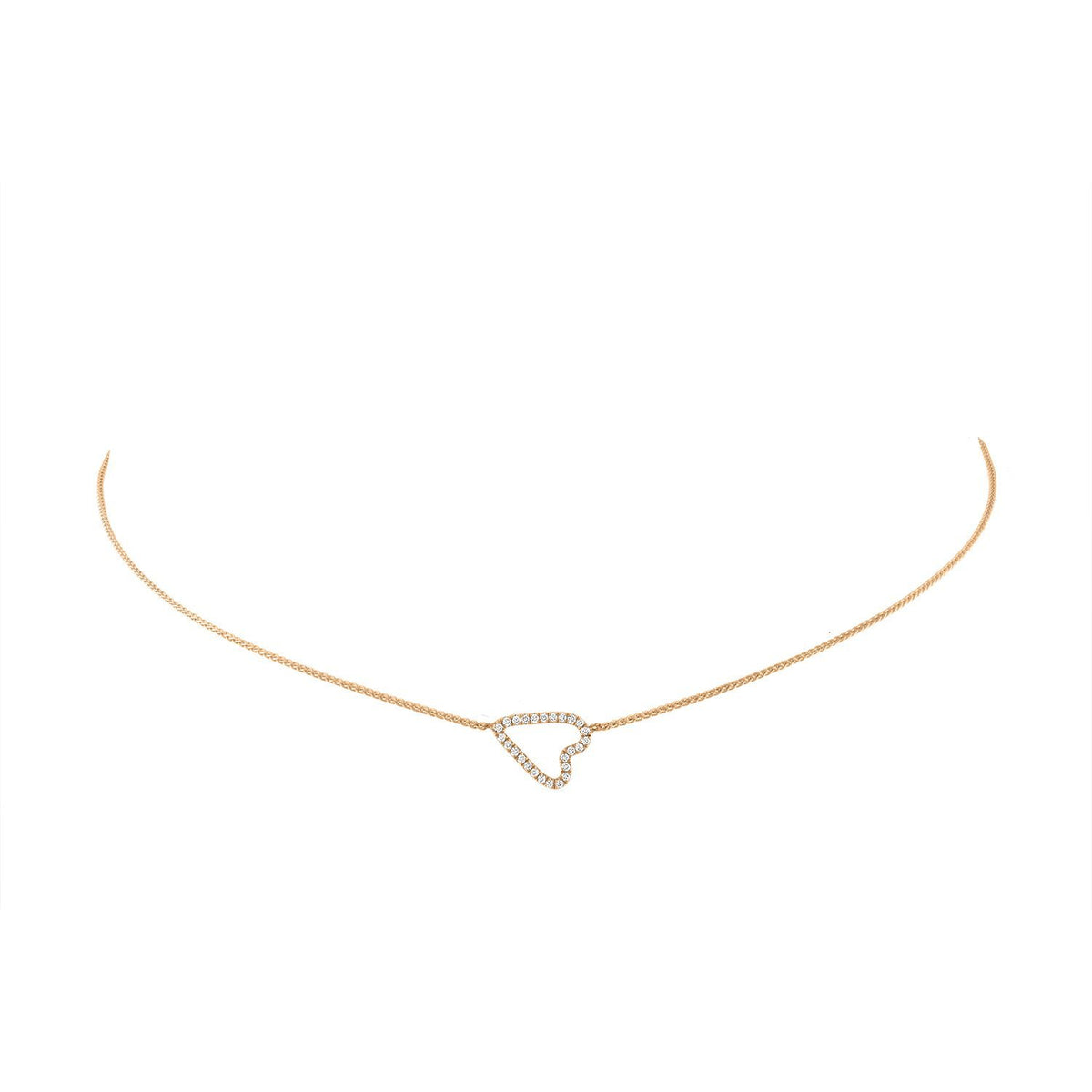 Vincents Fine Jewelry | Jane Kaye | Sideways Pave Heart Necklace
