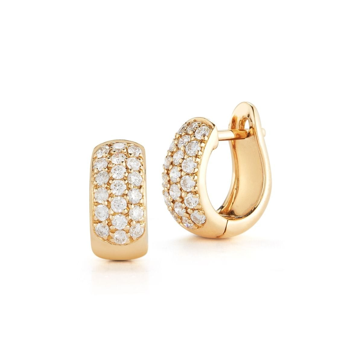 Dana Rebecca Designs 14kt yellow gold mini huggie diamond earrings