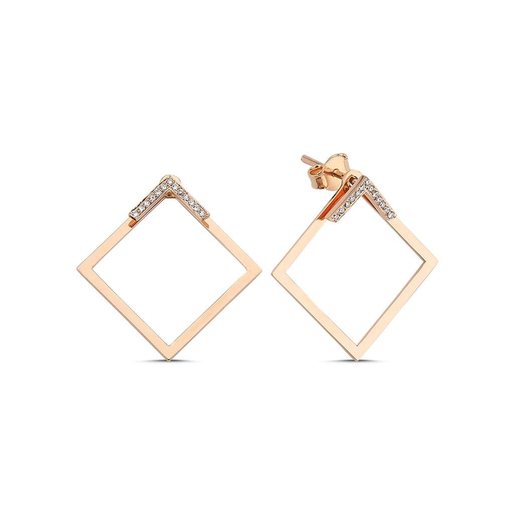 Vincents Fine Jewelry | Own Your Story | Square Diamond Earrings