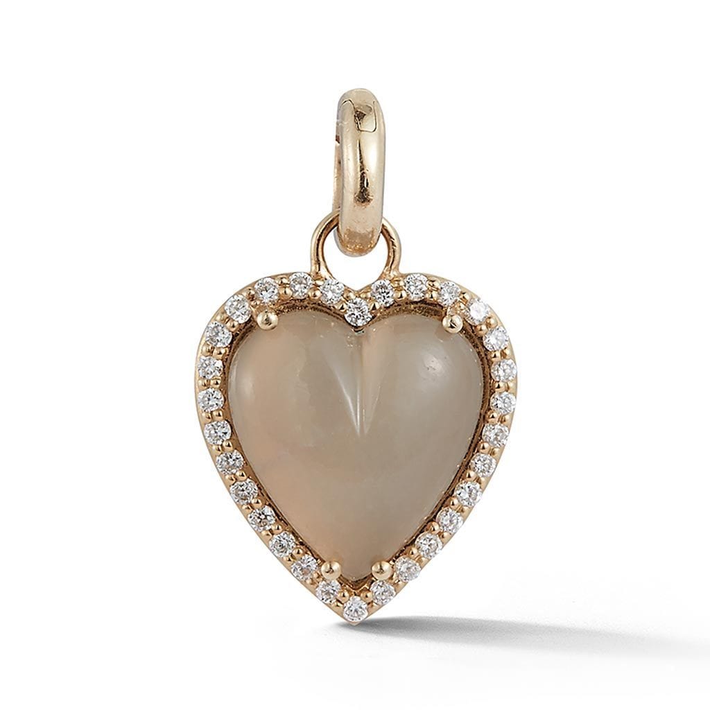 Vincents Fine Jewelry | Storrow Jewelry | Heart Moonstone & Diamond Charm